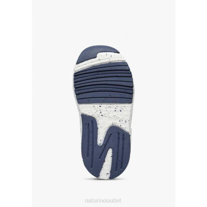 Kids Naturino Blue-White JESKO STAR VL. Suede and Fabric Sneakers J6T6500