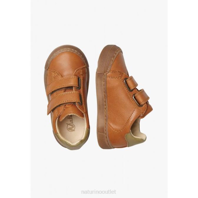 Kids Naturino Cognac EINDHOVEN VL Nappa Leather Sneakers J6T6432
