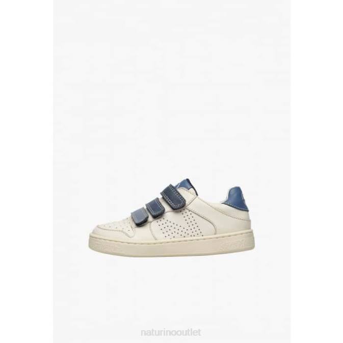 Kids Naturino Cream-Blue THERAL VL. Leather Sneakers J6T6474