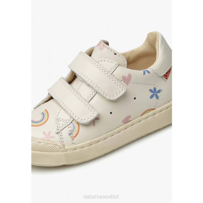 Kids Naturino Cream EINDHOVEN VL Leather Sneakers J6T6498