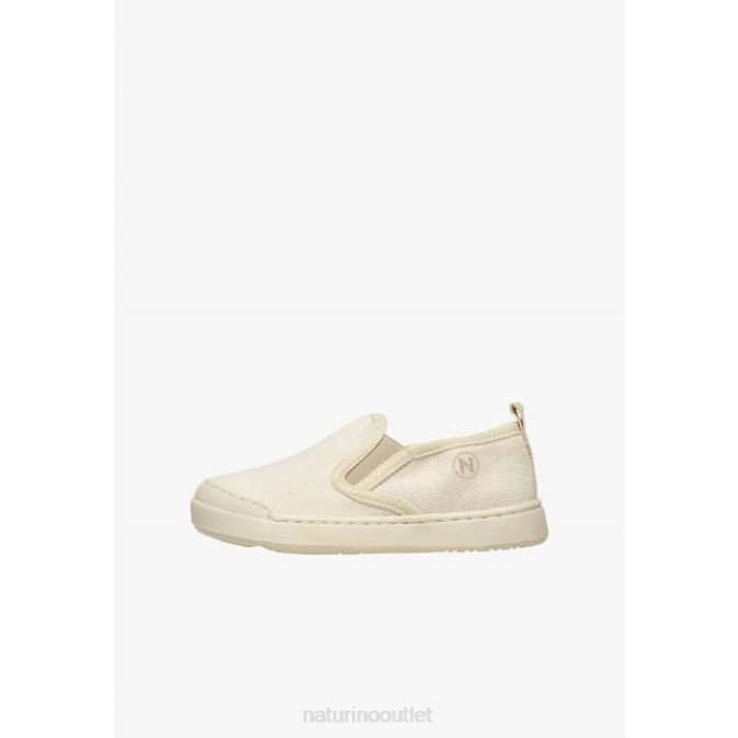 Kids Naturino Cream HENNTOR Fabric Sneakers J6T6421