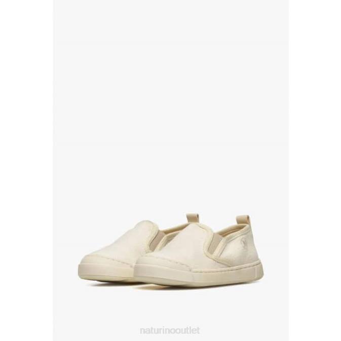 Kids Naturino Cream HENNTOR Fabric Sneakers J6T6421