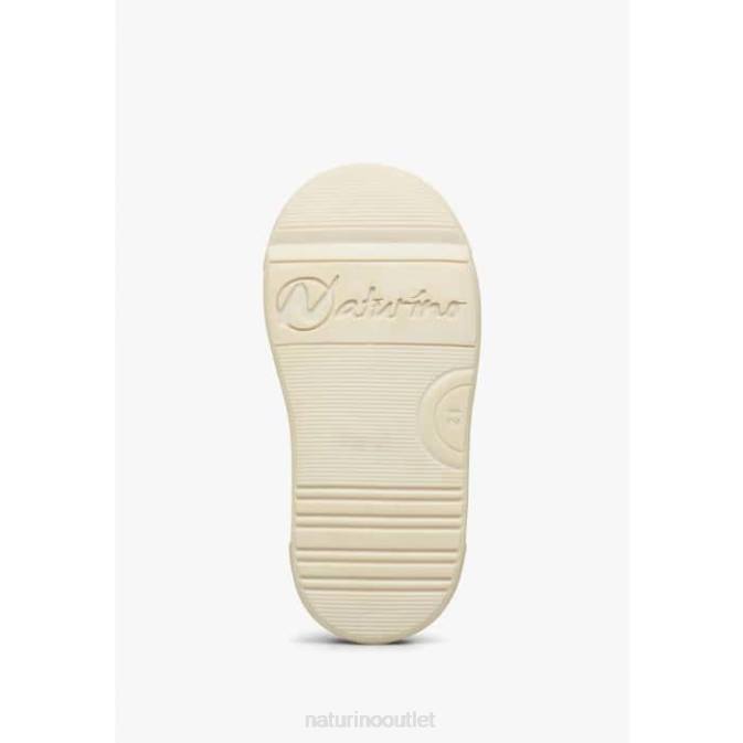 Kids Naturino Cream HENNTOR Fabric Sneakers J6T6421