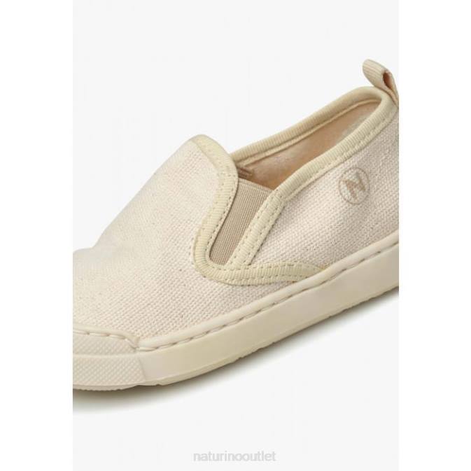 Kids Naturino Cream HENNTOR Fabric Sneakers J6T6421
