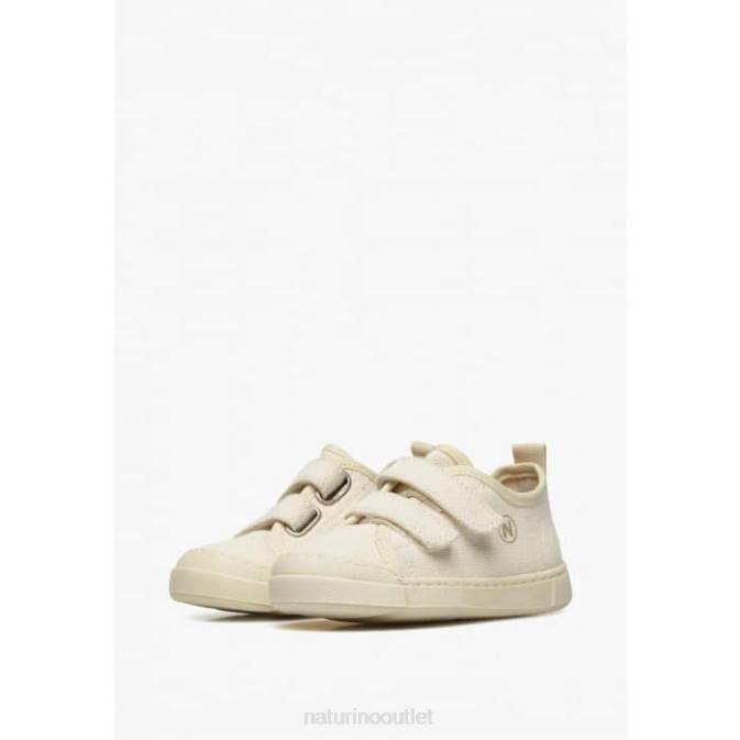 Kids Naturino Cream MONREOS Fabric Sneakers J6T6378
