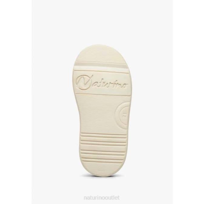 Kids Naturino Cream MONREOS Fabric Sneakers J6T6378