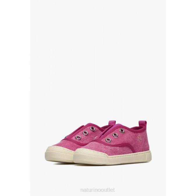 Kids Naturino Fuchsia DABOS Fabric Sneakers J6T6459