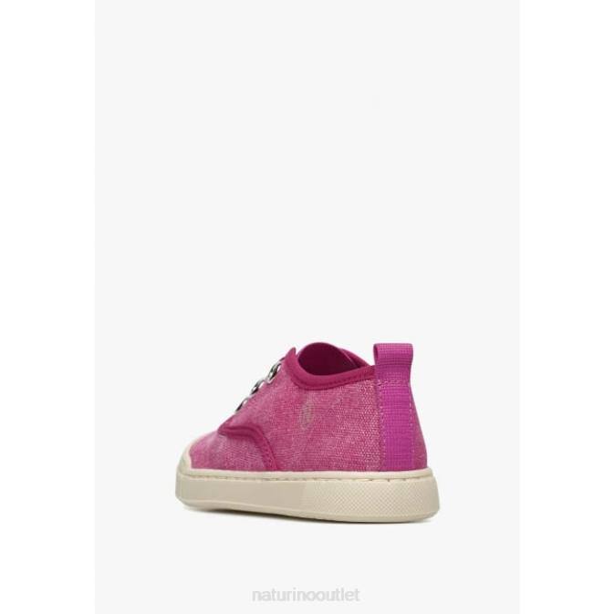 Kids Naturino Fuchsia DABOS Fabric Sneakers J6T6459
