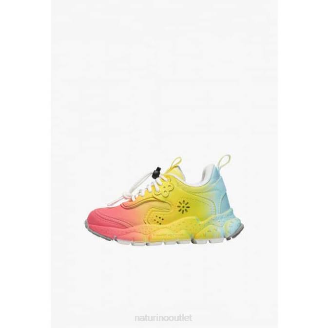 Kids Naturino Fuchsia DOI JUNIOR. Eco Leather and Fabric Sneakers J6T640