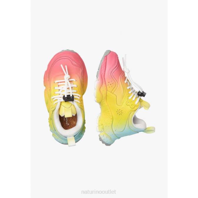 Kids Naturino Fuchsia DOI JUNIOR. Eco Leather and Fabric Sneakers J6T640