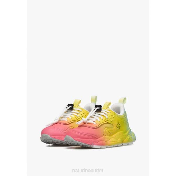 Kids Naturino Fuchsia DOI JUNIOR. Eco Leather and Fabric Sneakers J6T640