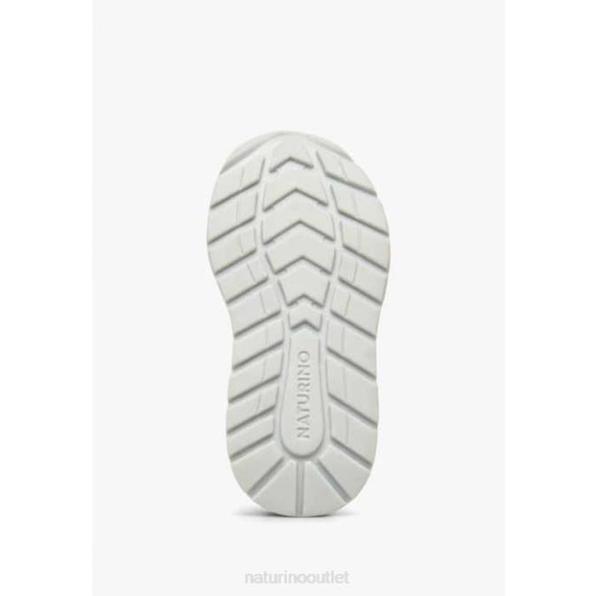 Kids Naturino Fuchsia QUELLY VL Leather and Fabric Sneakers J6T6414