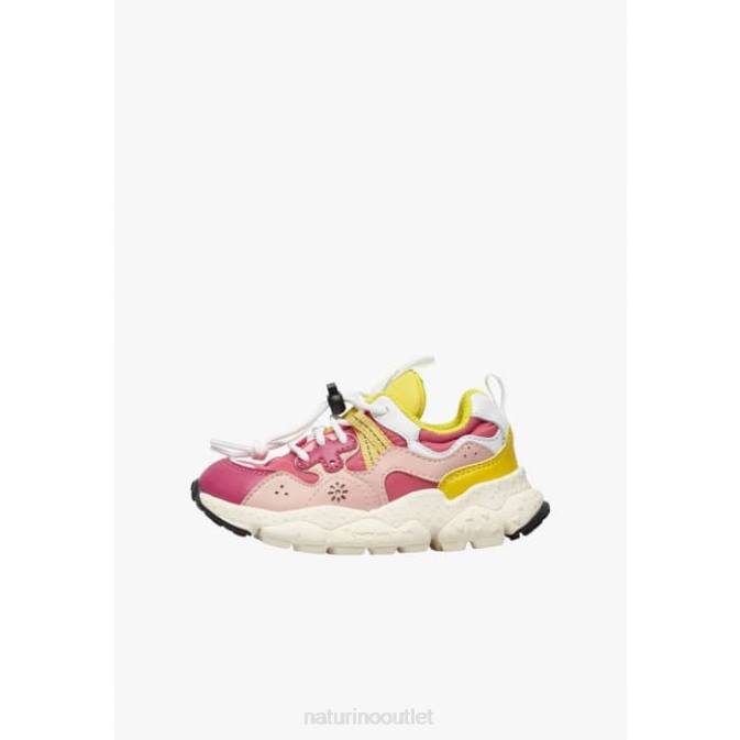 Kids Naturino Fuchsia YAMANO 3 JUNIOR. Eco Leather and Technical Fabric Sneakers J6T636