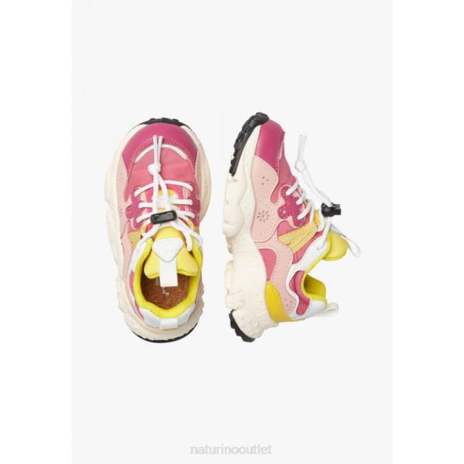 Kids Naturino Fuchsia YAMANO 3 JUNIOR. Eco Leather and Technical Fabric Sneakers J6T636