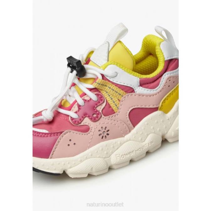 Kids Naturino Fuchsia YAMANO 3 JUNIOR. Eco Leather and Technical Fabric Sneakers J6T636