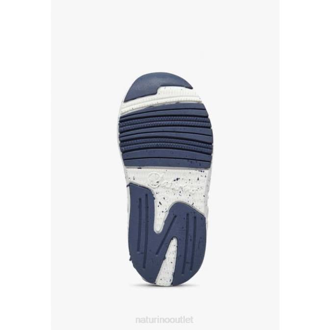 Kids Naturino Grey-White JESKO STAR VL. Suede and Fabric Sneakers J6T6511