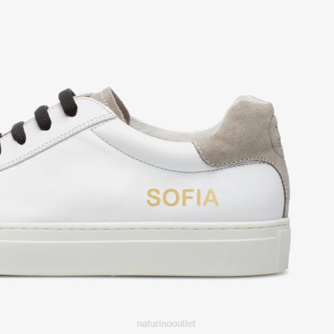 Kids Naturino Grey/White TWINS Leather Sneakers J6T6602