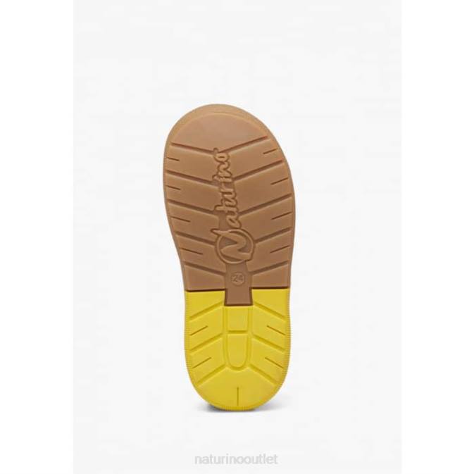 Kids Naturino Light Blue GABBY VL First Steps Shoes In Nappa Leather J6T6436