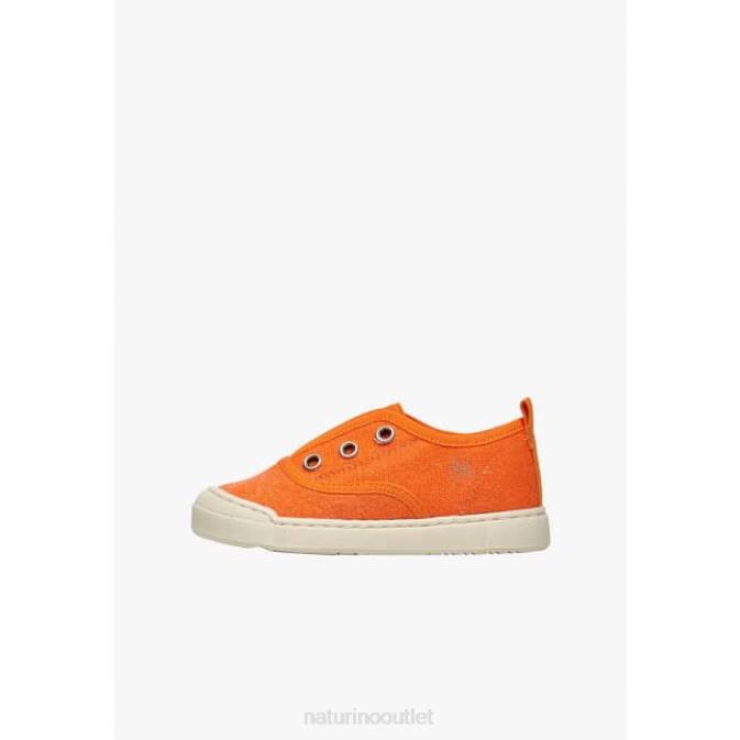 Kids Naturino Orange DABOS Fabric Sneakers J6T6510