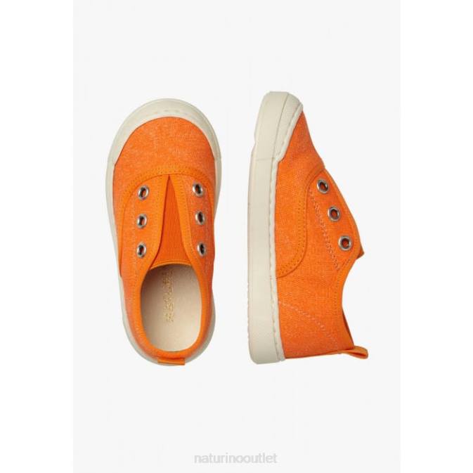 Kids Naturino Orange DABOS Fabric Sneakers J6T6510