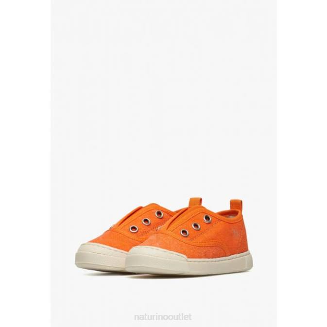 Kids Naturino Orange DABOS Fabric Sneakers J6T6510