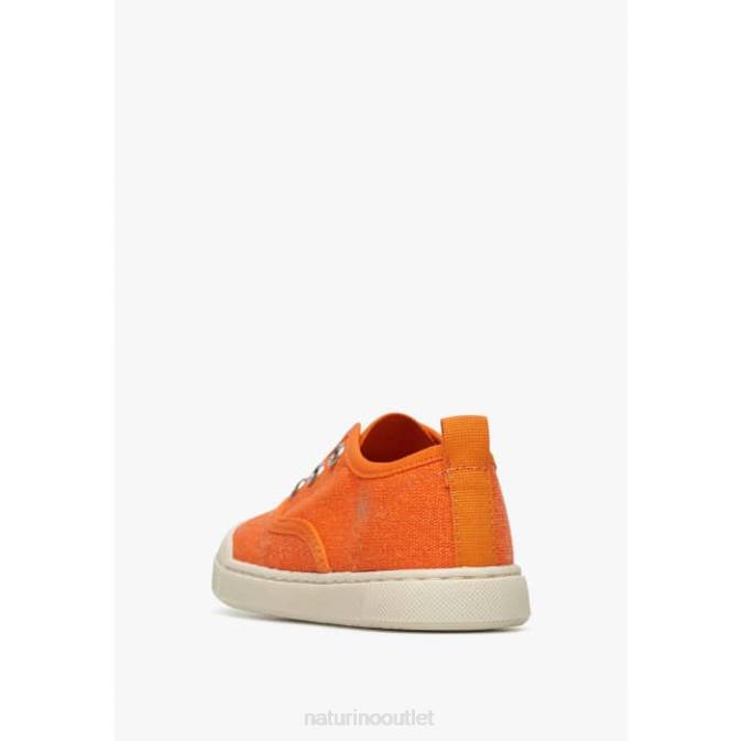 Kids Naturino Orange DABOS Fabric Sneakers J6T6510