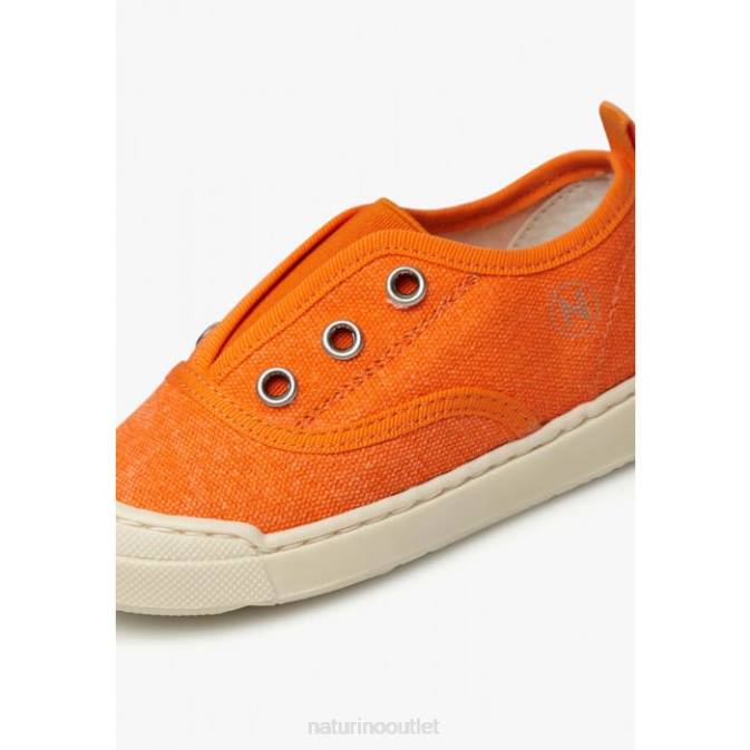 Kids Naturino Orange DABOS Fabric Sneakers J6T6510