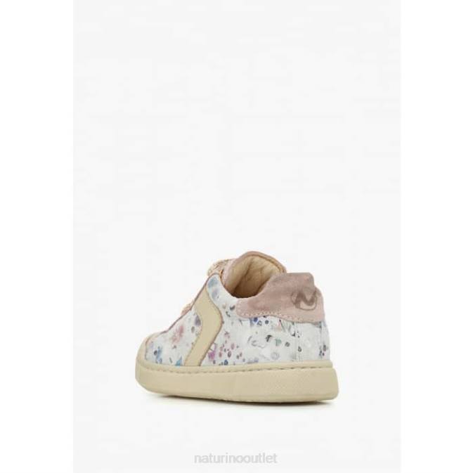 Kids Naturino Pink CLARENDON ZIP Leather and Suede Sneakers J6T6411