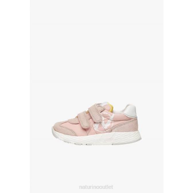 Kids Naturino Pink JESKO VL. Technical Fabric and Suede Sneakers J6T6437