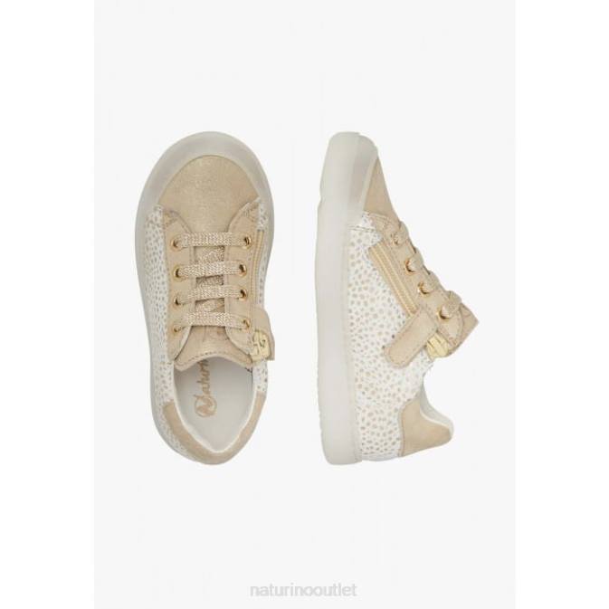 Kids Naturino Platinum EINDHOVEN ZIP Suede Leather Sneakers J6T6519