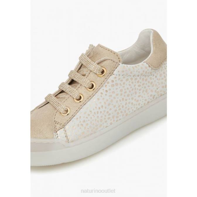 Kids Naturino Platinum EINDHOVEN ZIP Suede Leather Sneakers J6T6519