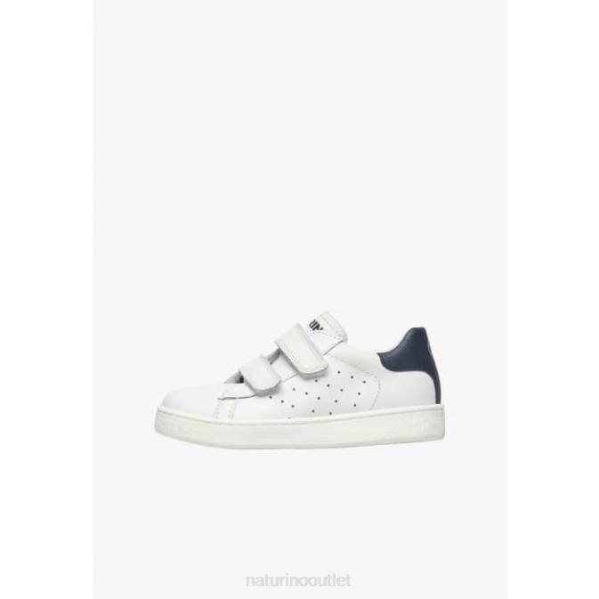 Kids Naturino White-Blue HASSELT 2 VL. Leather Sneakers J6T6376