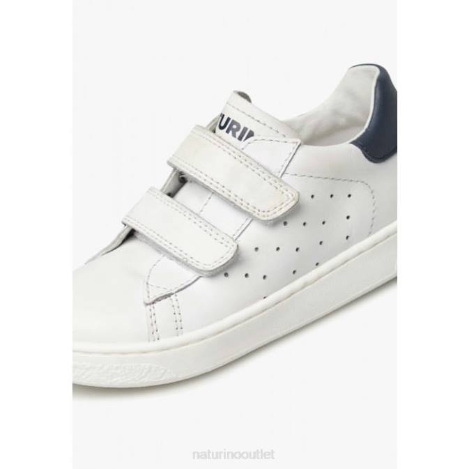 Kids Naturino White-Blue HASSELT 2 VL. Leather Sneakers J6T6376