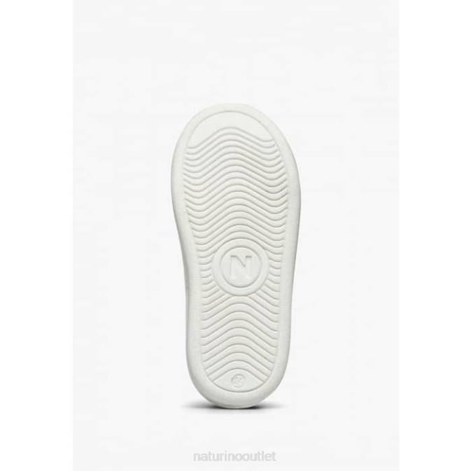 Kids Naturino White-Blue HASSELT 2 ZIP. Leather Sneakers J6T6456