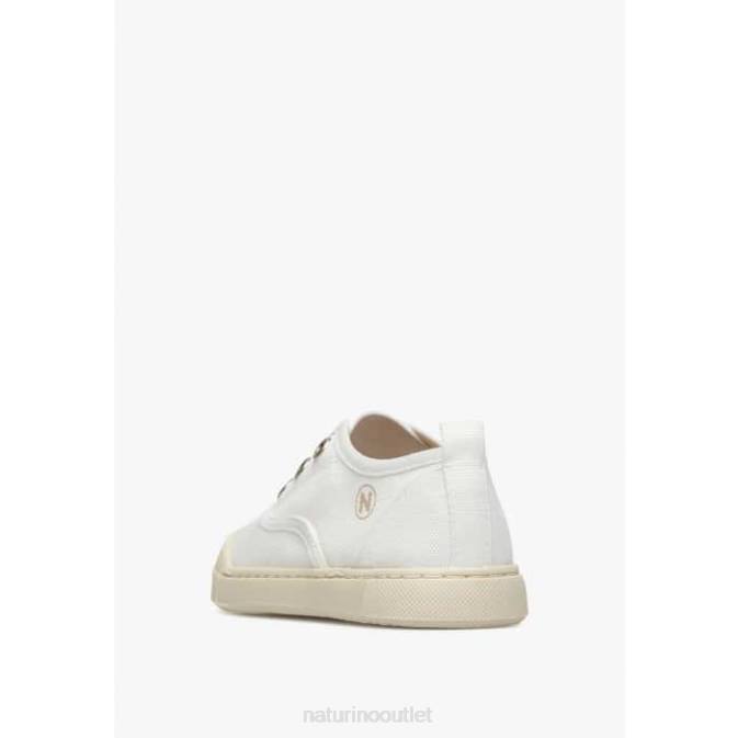 Kids Naturino White DABOS Fabric Sneakers J6T6396