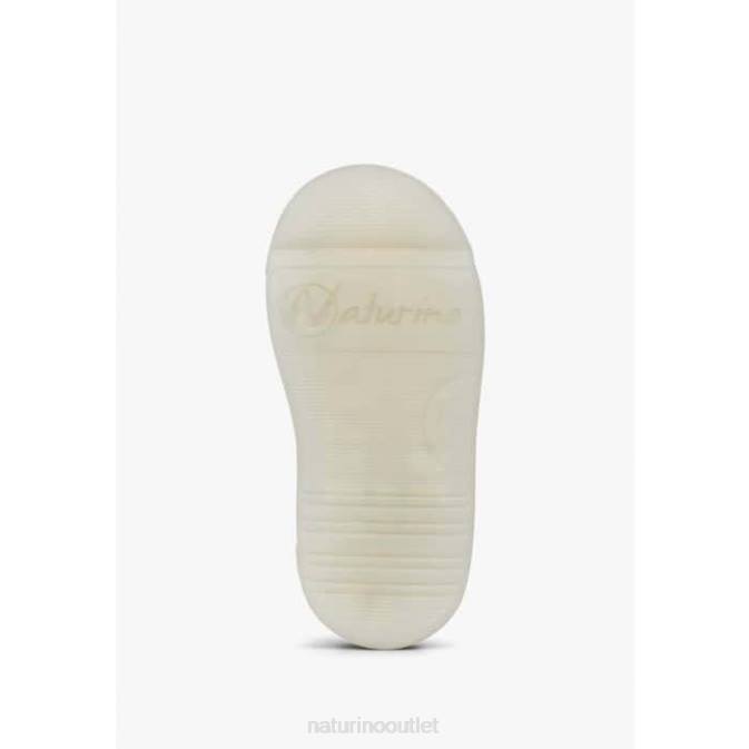 Kids Naturino White EINDHOVEN VL Leather Sneakers J6T6431