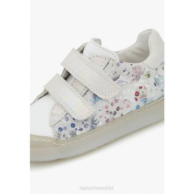 Kids Naturino White EINDHOVEN VL Leather Sneakers J6T6431