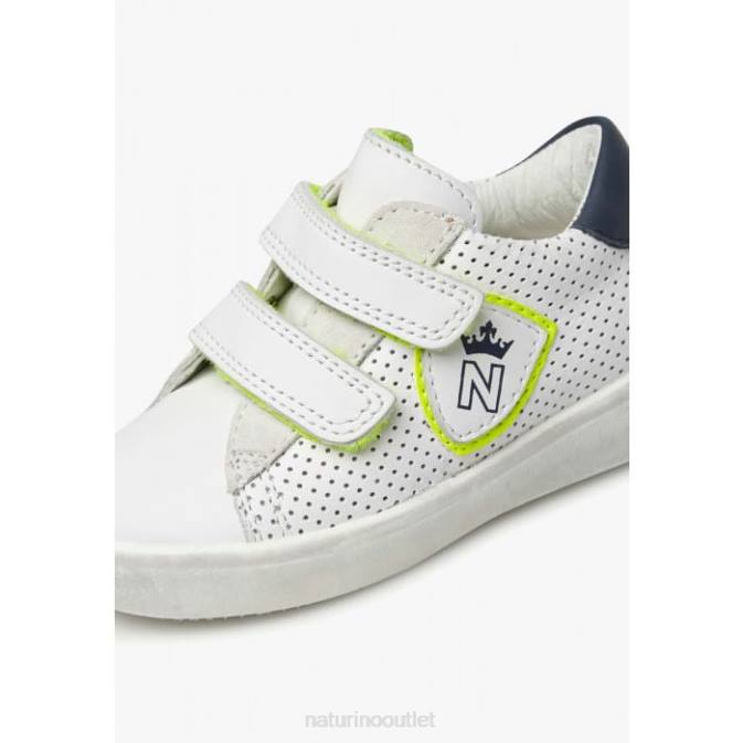Kids Naturino White KOREY 2 VL Leather Sneakers J6T6508