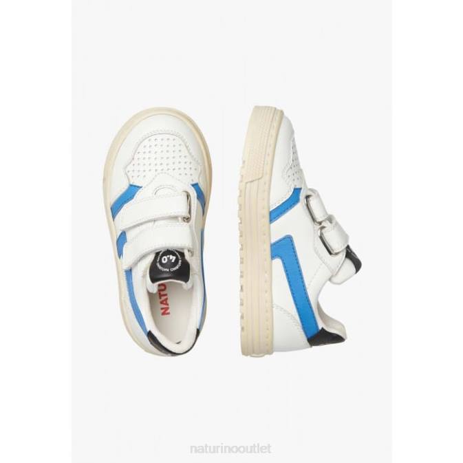 Kids Naturino White-Navy CEONIA VL. Faux Leather Sneakers J6T647