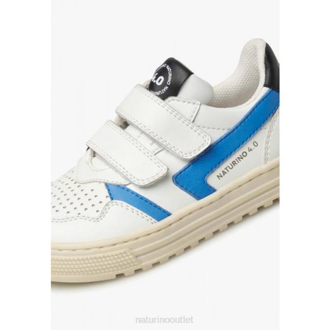 Kids Naturino White-Navy CEONIA VL. Faux Leather Sneakers J6T647