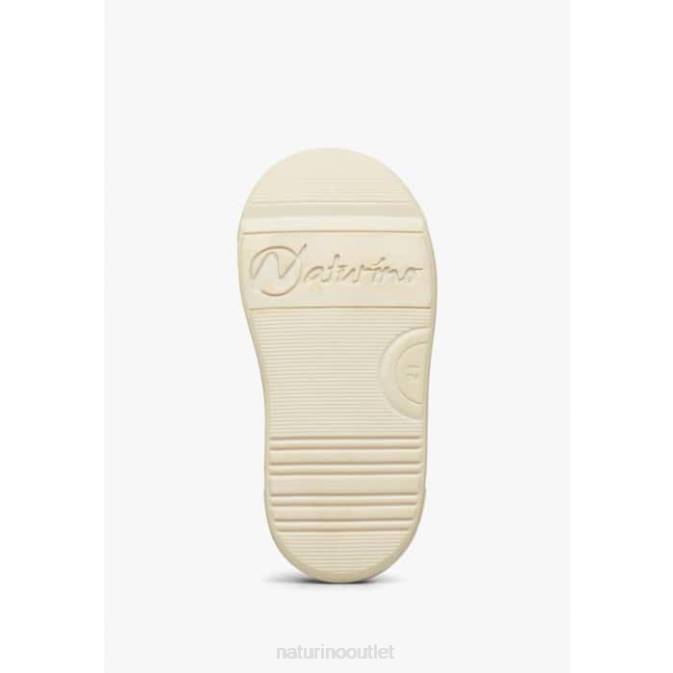 Kids Naturino White-Pink DABOS Fabric Sneakers J6T6509