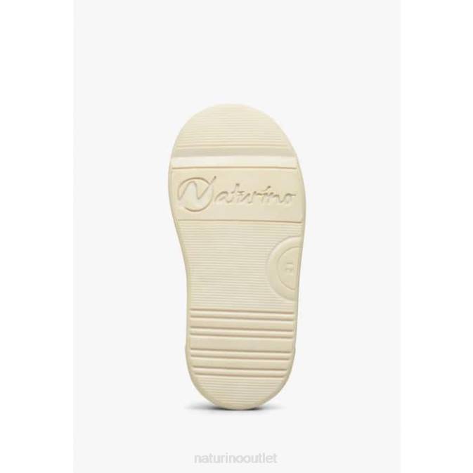 Kids Naturino White-Pink HENNTOR Fabric Sneakers J6T6388