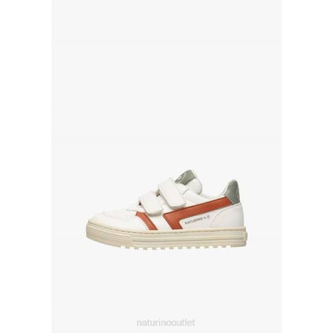 Kids Naturino White-Red CEONIA VL. Faux Leather Sneakers J6T650