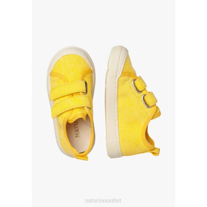 Kids Naturino Yellow MONREOS Fabric Sneakers J6T6408